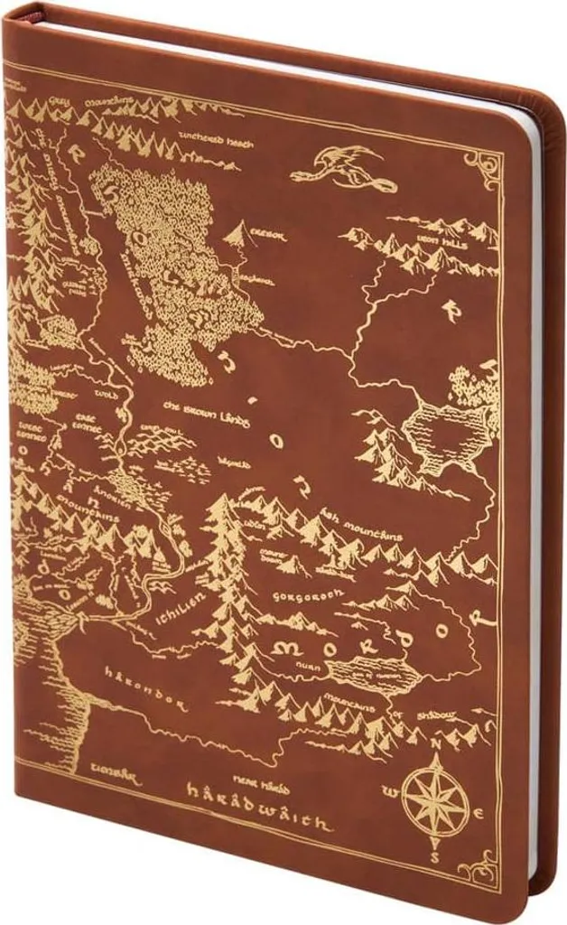 Cahier de Notes Seigneur des Anneaux Map of Middle-Earth de 240 Pages