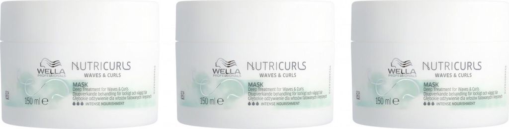 Wella Nutricurls Intensiv Maske für welliges Haar und Locken 3 x 150 ml Set