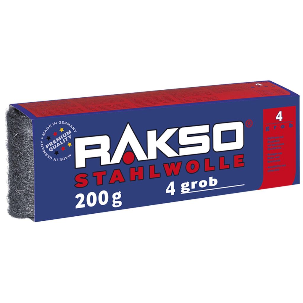 RAKSO Stahlwolle Banderole Sorte 4 Grob 1 x 200g