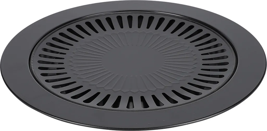 Poêle à barbecue ronde anti-fumée et plaque à rôtir antiadhésive 32cm