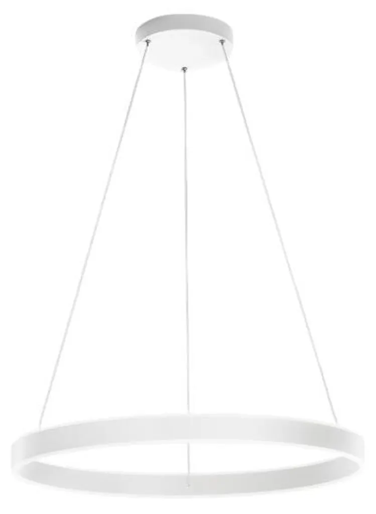 Lustre LED Circulaire 80cm Blanc avec Technologie CCT Variable de 80W
