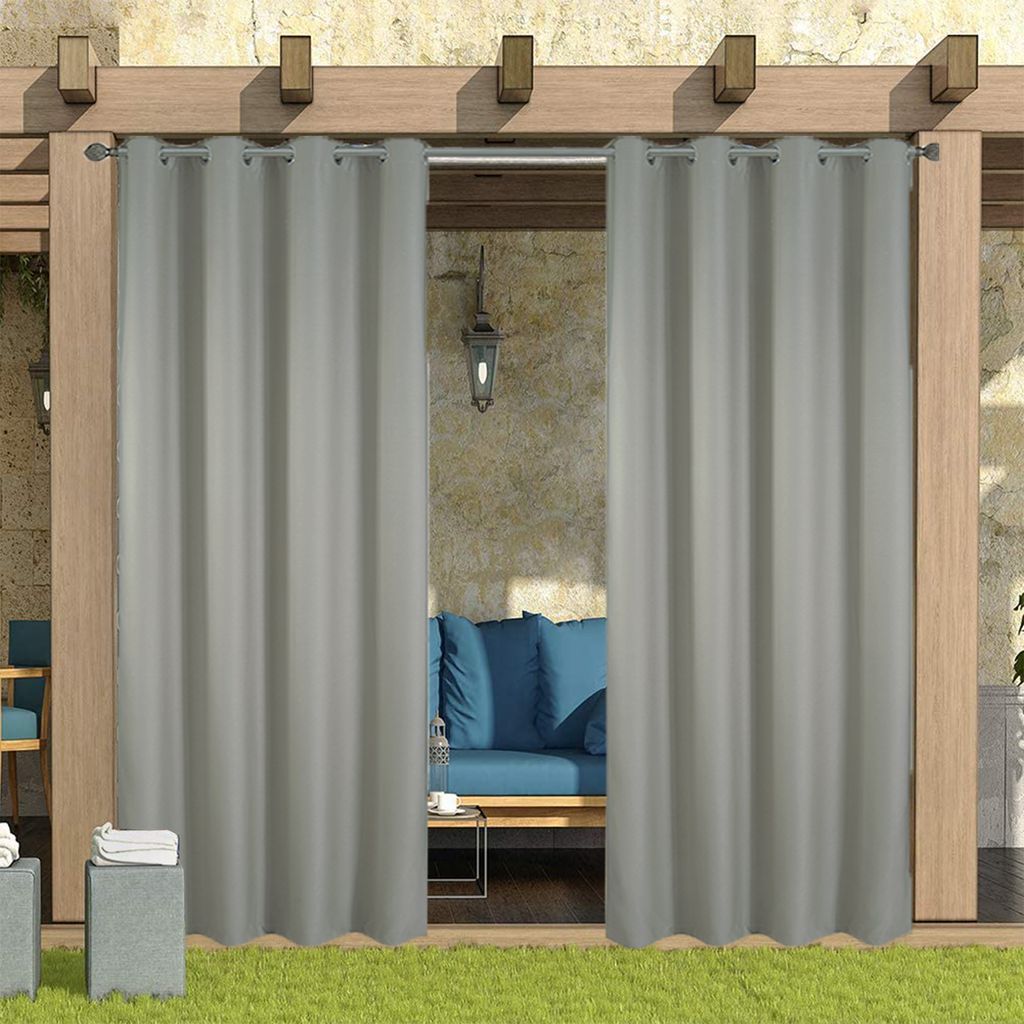 Outdoor Vorhang Wasserdicht Winddicht UV Schutz Sonnenschutz Gardinen Garten DE 