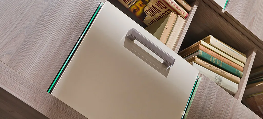 Commode moderne marron clair épurée - Finition bois naturel de qualité