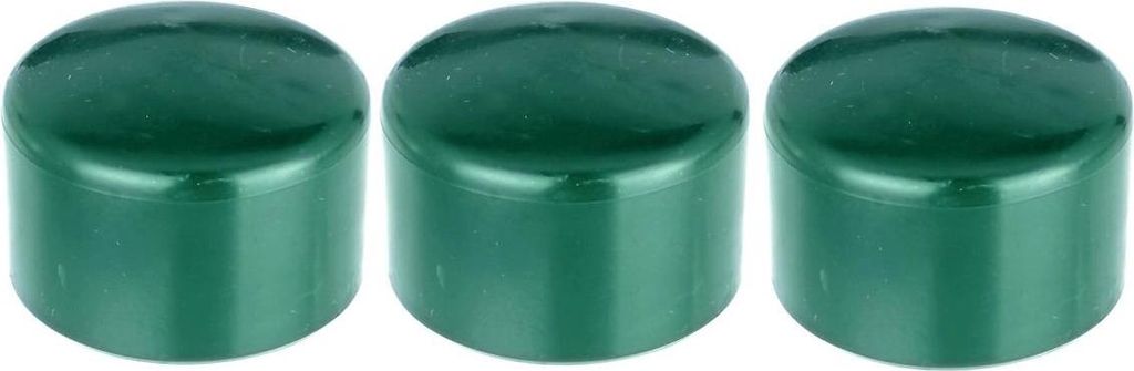 3 Stück Pfostenkappen 60mm Grün Abdeckkappen Zaunkappen Rundstopfen Endkappe