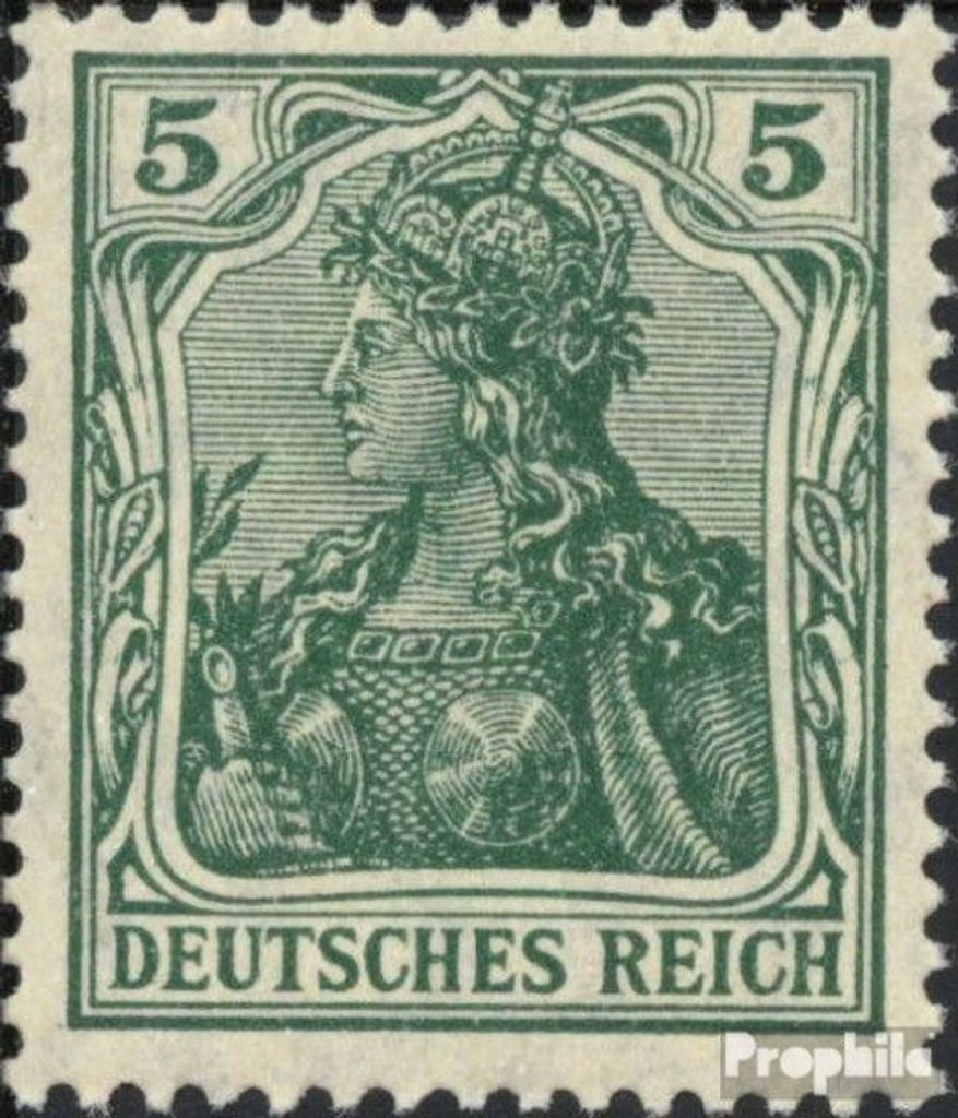 Briefmarken Deutsches Reich 1915 Mi 85II a , Kriegsdruck postfrisch Germania