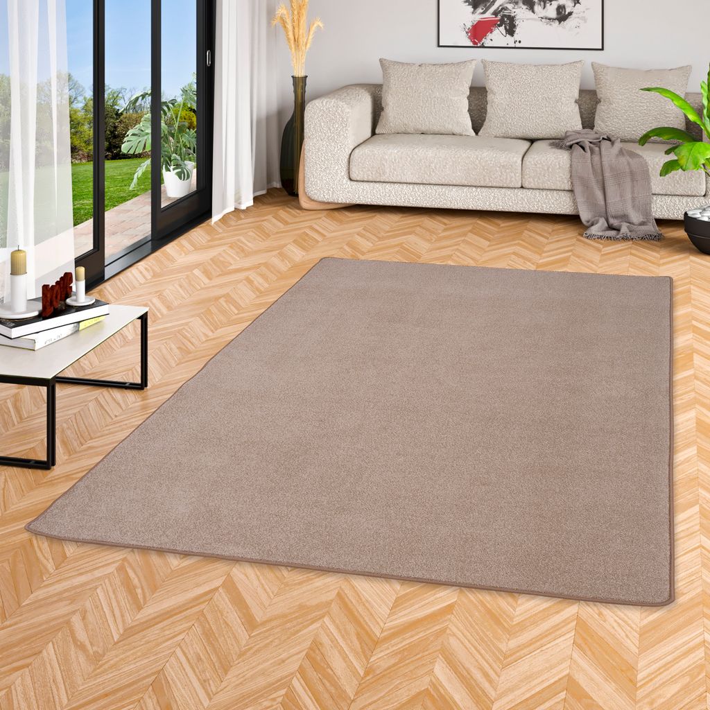 Velours Teppich Joy Natur, Größe:240x240 cm