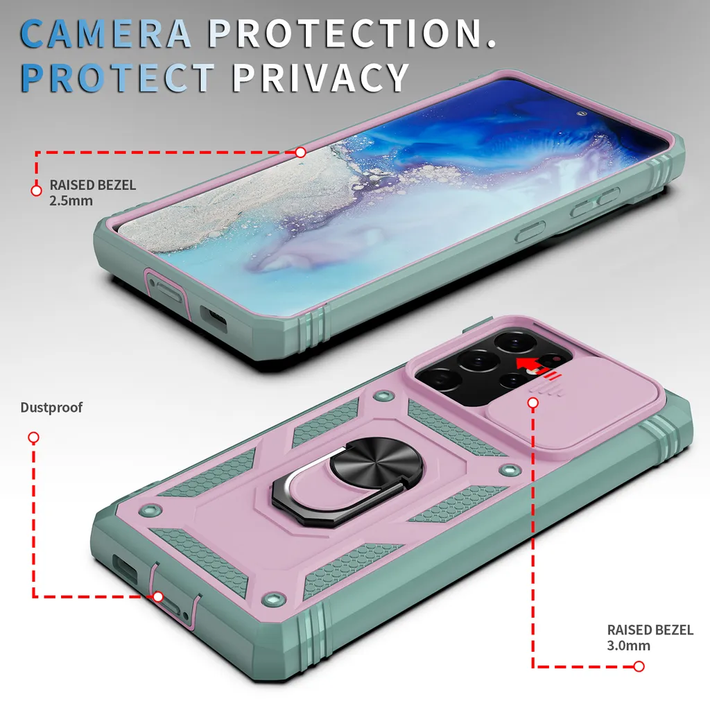 Qokey Custodia per Galaxy S21 Ultra da 6,8 pollici, design ondulato e