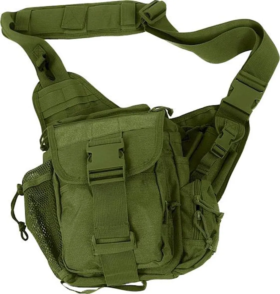 Sacoche Bandoulière Tactique Commander Olive pour Outdoor et Bushcraft
