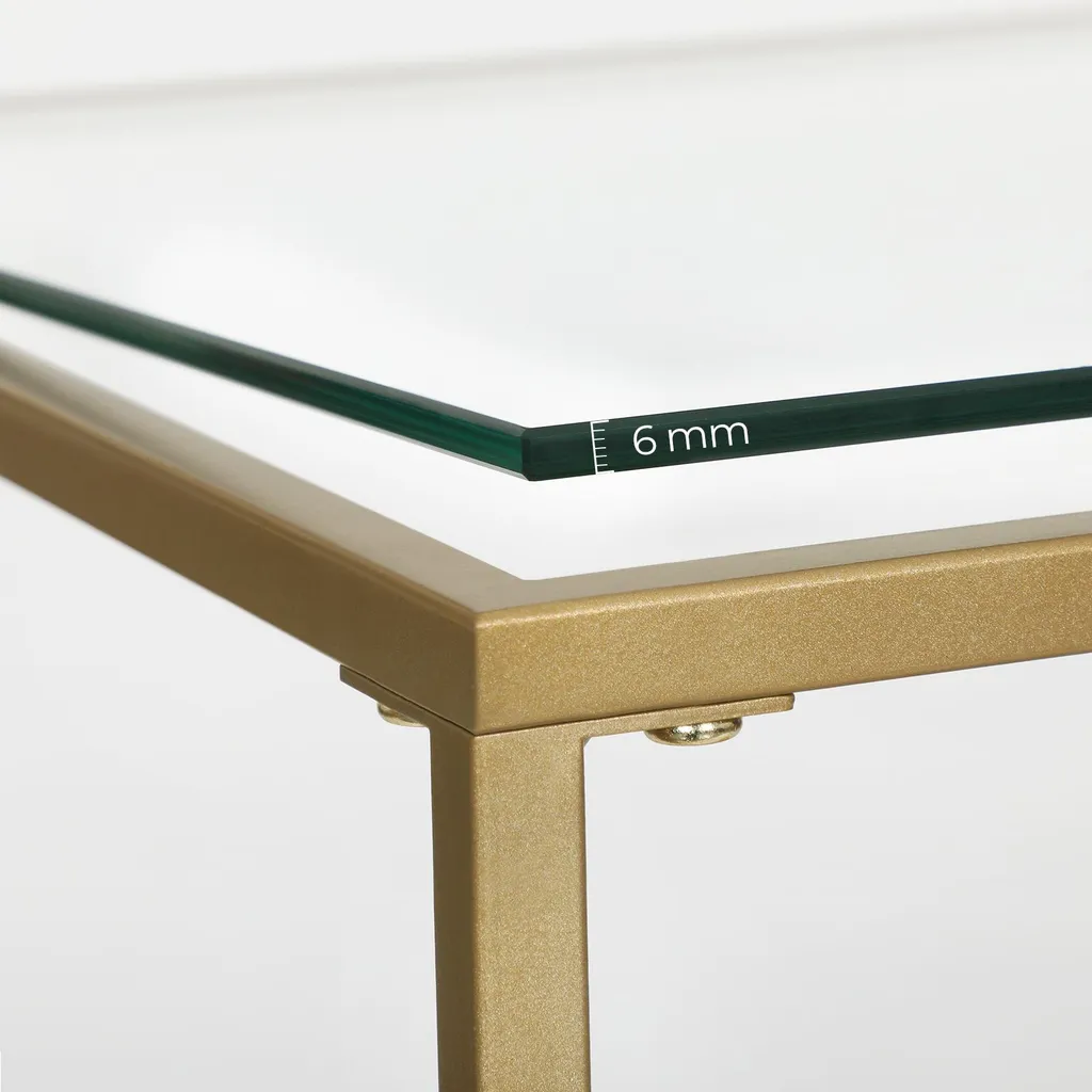 Table basse verre trempé anti-rayures - Solution salon facile d'entretien - 6