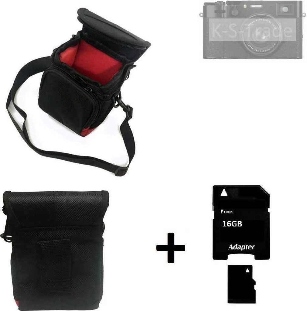 K-S-Trade Kameratasche Fototasche Umhängetasche Schutz Hülle kompatibel mit Fujifilm X100VI mit Zusatzfach und teilbaren Innenraum mit Trennwand +