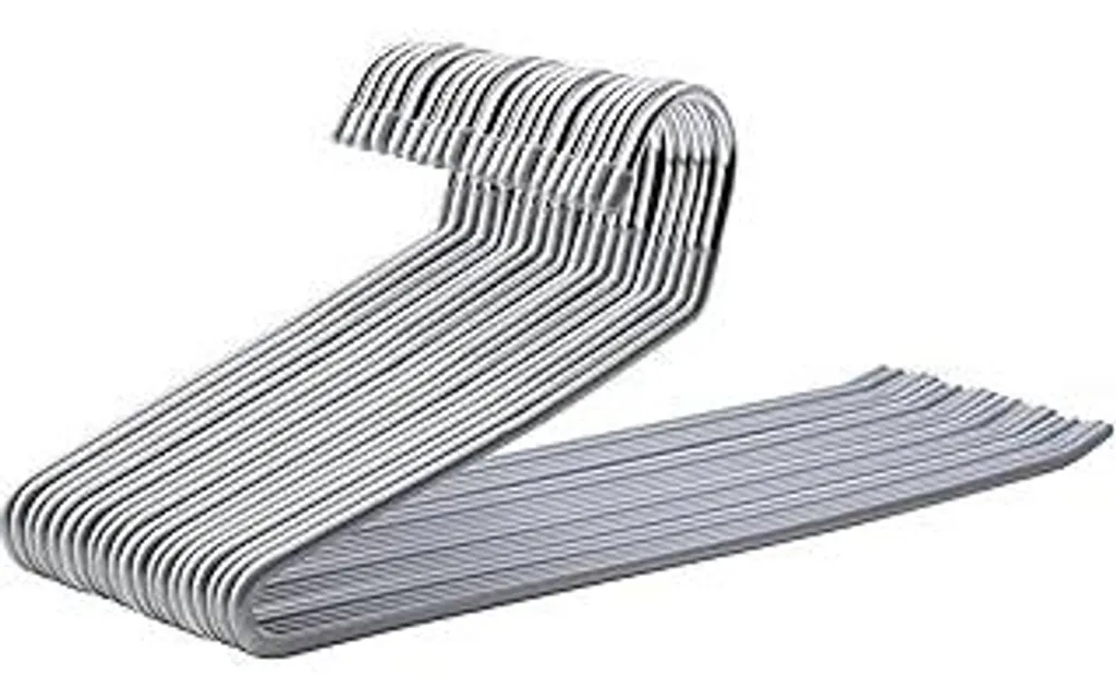 SONGMICS 20 grucce in metallo, grucce con estremità aperta e rivestimento antiscivolo, salvaspazio, larghezza 38 cm, grigio CRI04G-20