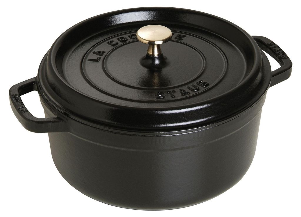 Staub La Cocotte 24cm rund, schwarz, Gusseisen Produktbild 