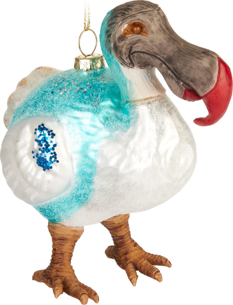 BRUBAKER Boule de Noël Dodo en verre - Peinte à la main - Image du produit 