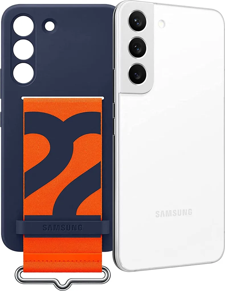 Samsung Silicone Cover with Strap (Galaxy S22 Plus) blau - 13