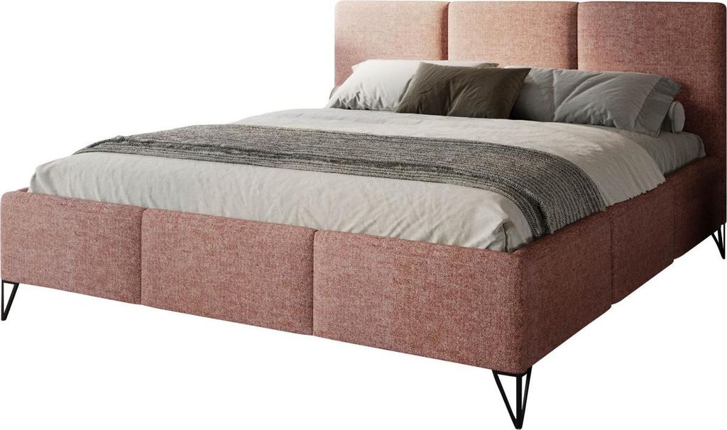 MIRJAN24 Polsterbett mit Bettkästen Loren, Schlafzimmer Ehebett, Dopelbett, (Farbe: Ruben 2106, Größe: 180x200 cm)