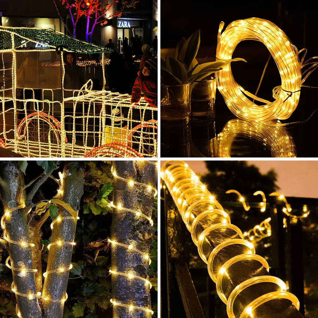 Hengda 50M LED Rope Light 1200 LED Warm White Outdoor IP44 - 7