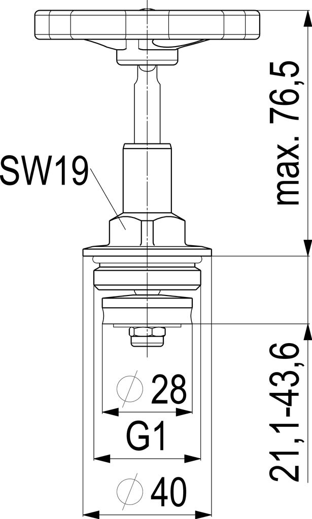 Js Grease Chamber-Ot,Through/Closed. Sp. Wznosząca, Dn25, Zdjęcie produktu 