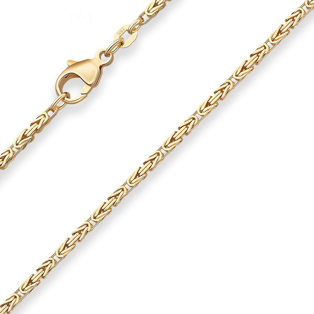 1,8mm Armband Königskette Goldarmband Armschmuck aus 585 Gold Gelbgold 19cm