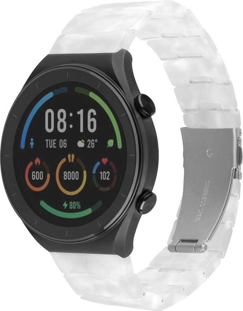 Armband für Smartwatch, QuickRelease 22 mm, Fixed Resin, Perl-Weiß