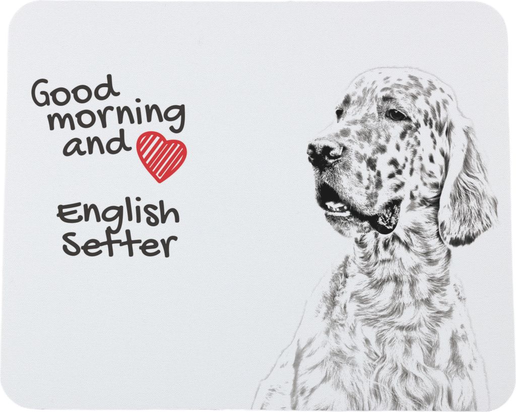 English Setter, Englischer Setter - Mauspad mit Druck, personalisiertes Mauspad mit Hund, einzigartiges Gadget für Büroangestellte von Art-Dog.