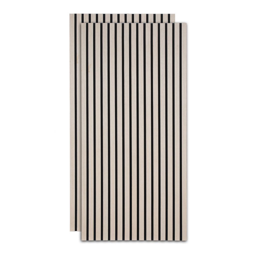 Jopassy Akustikpaneel MDF Wandverkleidung Natur Akustik Wandpaneel Moderne Wandpaneele aus Holzfunier und Filz 2x 120x60x2.1cm Eichenholz