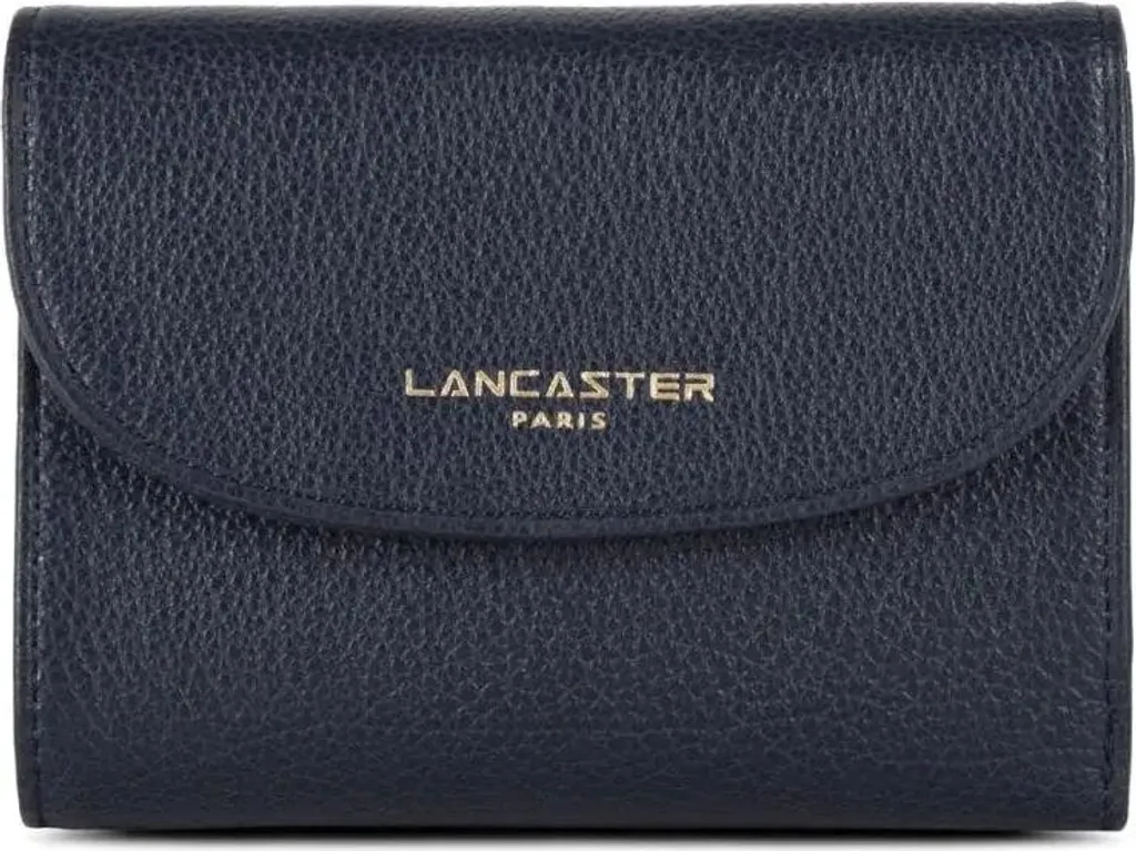 Lancaster Portefeuille Dune Bleu Foncé - Compagnon en Cuir de Grainé