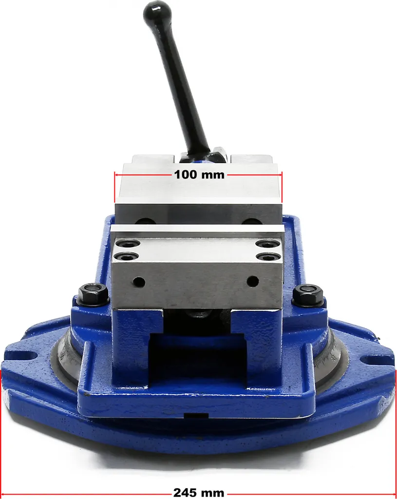 Étau d'atelier pivotant 100mm haute stabilité avec base rotative 360 - 3
