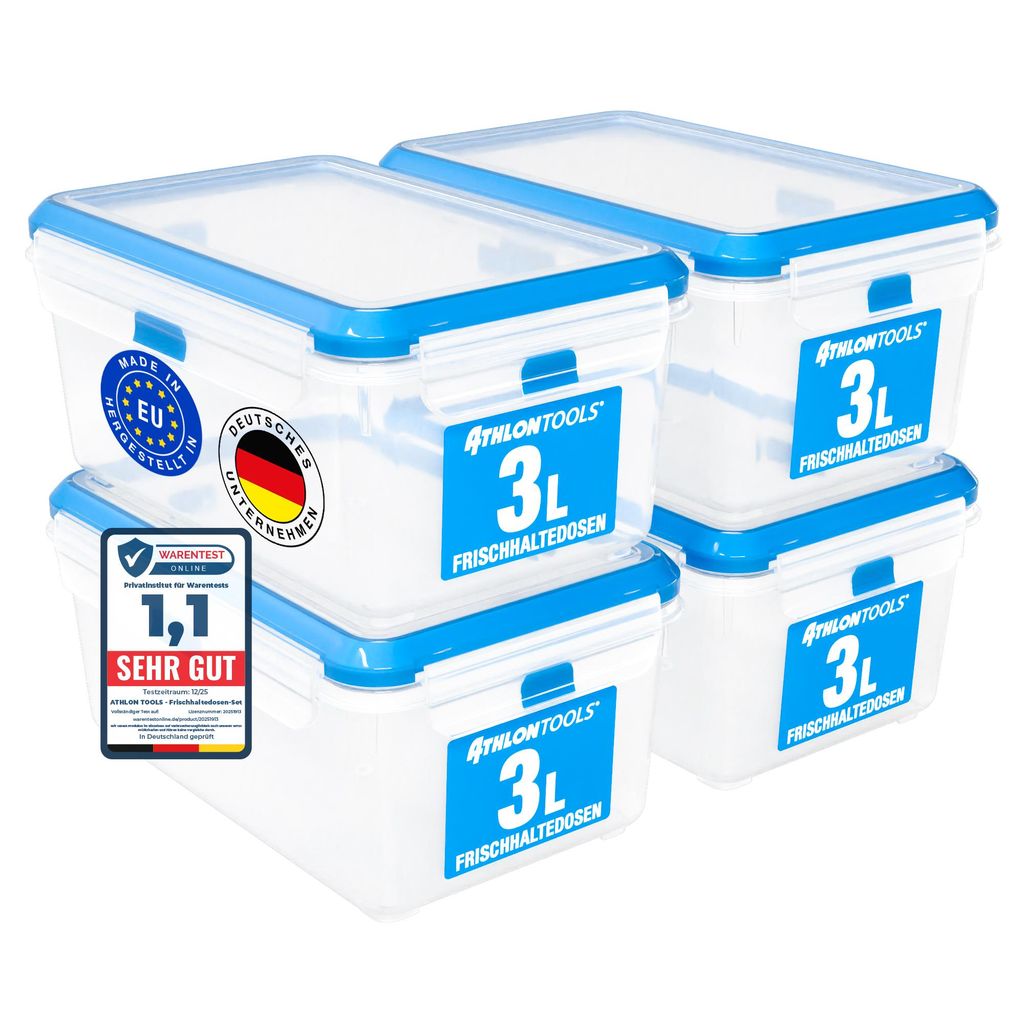 Kühlbehälter-Set aus Edelstahl, 3 L, 4-teilig, BPA-frei, Produktbild 