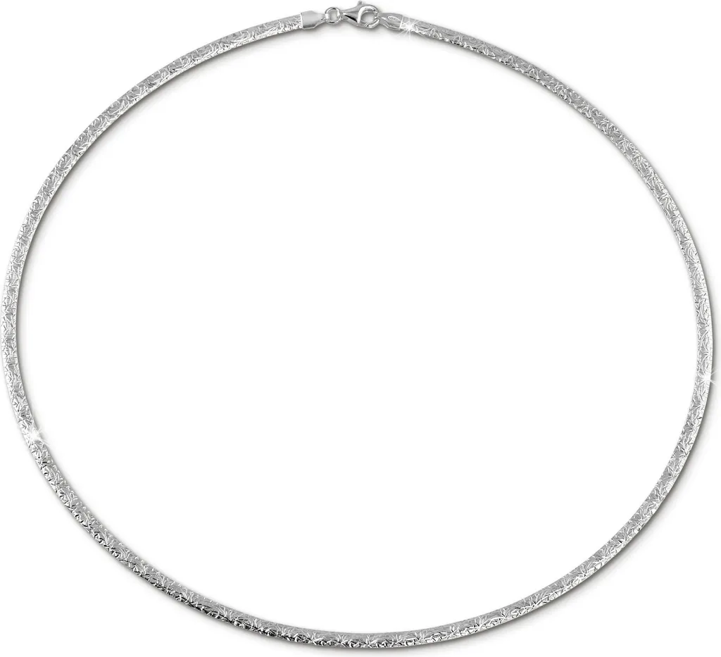 Collier Rose Argent 925 Doré pour Soirée et Cadeau Femme SilberDream 45cm