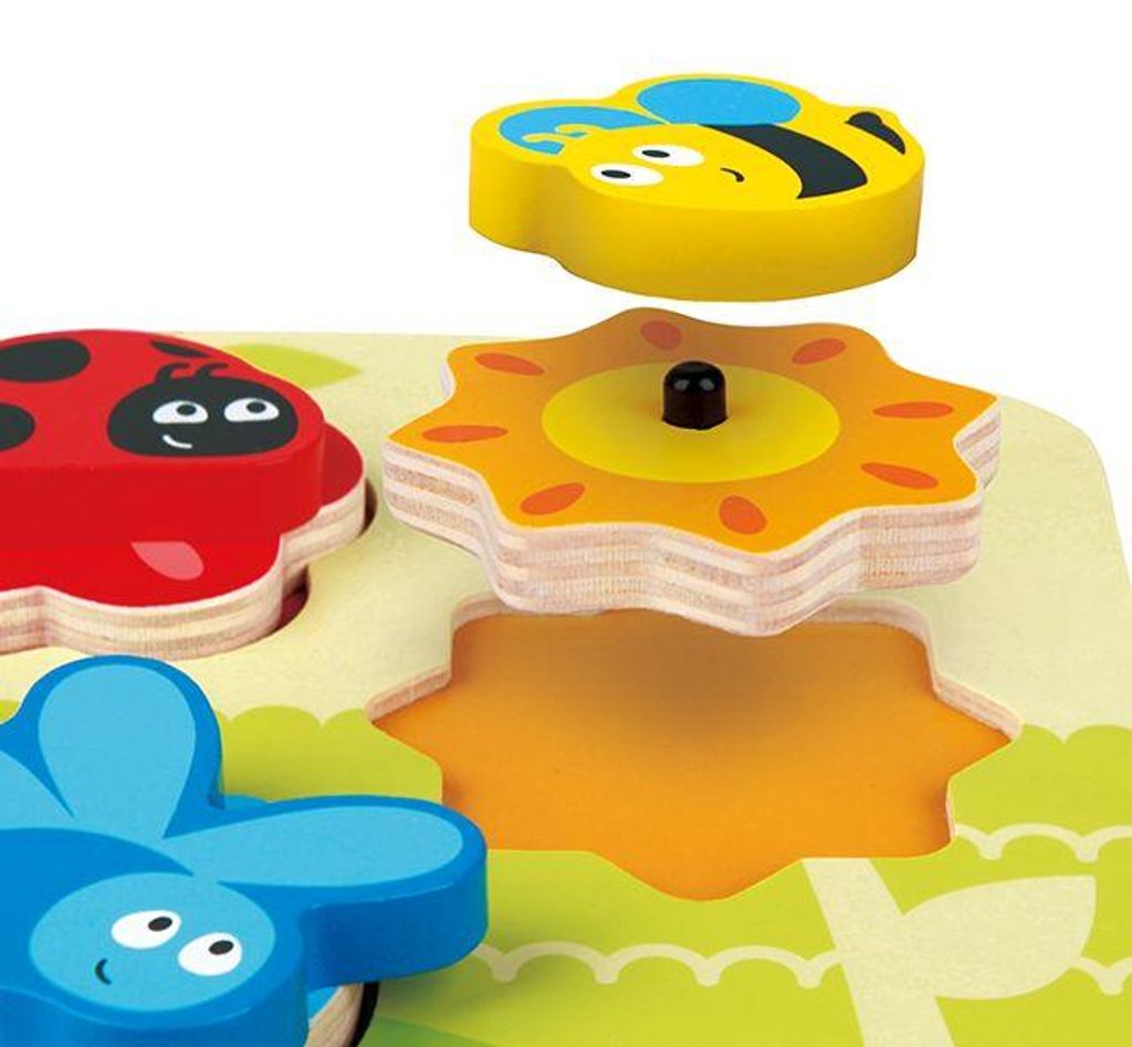 Hape Dynamisches Insektenpuzzle Holz Lernspielzeug für Produktbild 