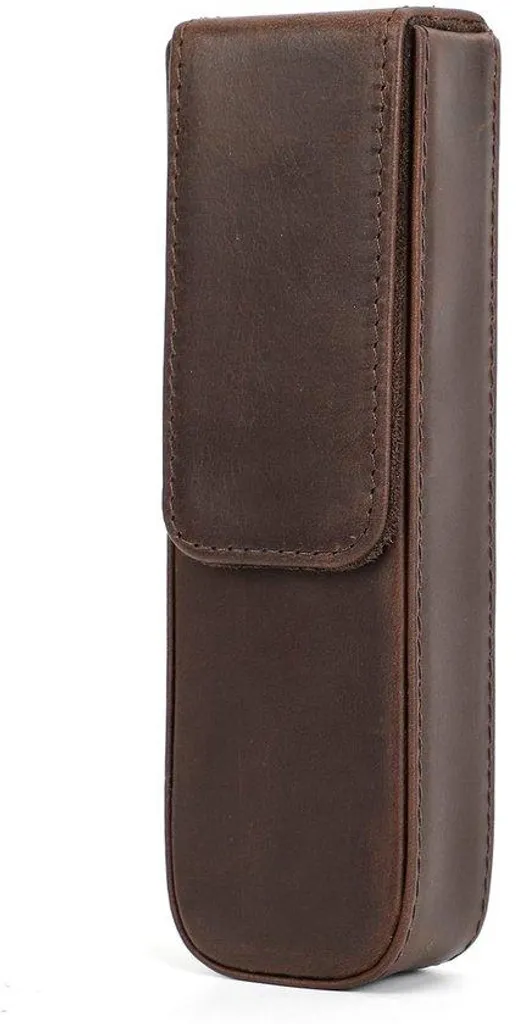 Étui en cuir pour 2 stylos : porte-stylo luxe et étui de voyage élégant