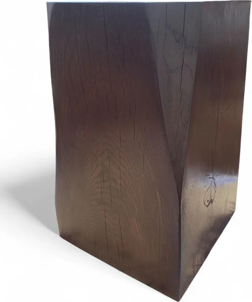 Bloc de bois chêne massif TABAK 10x10x25cm finition artisanale bois