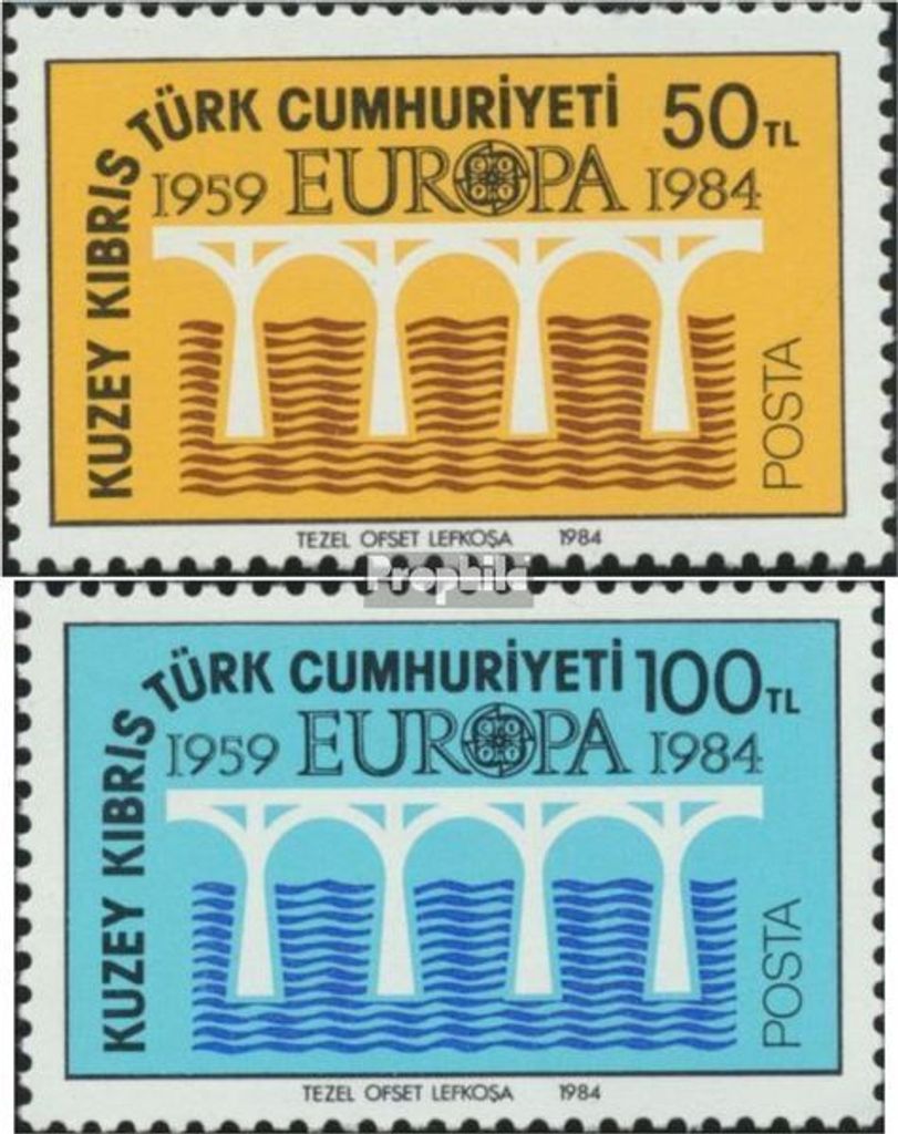 Briefmarken Türkisch-Zypern 1984 Mi 142-143 (kompl.Ausg.) postfrisch Europa
