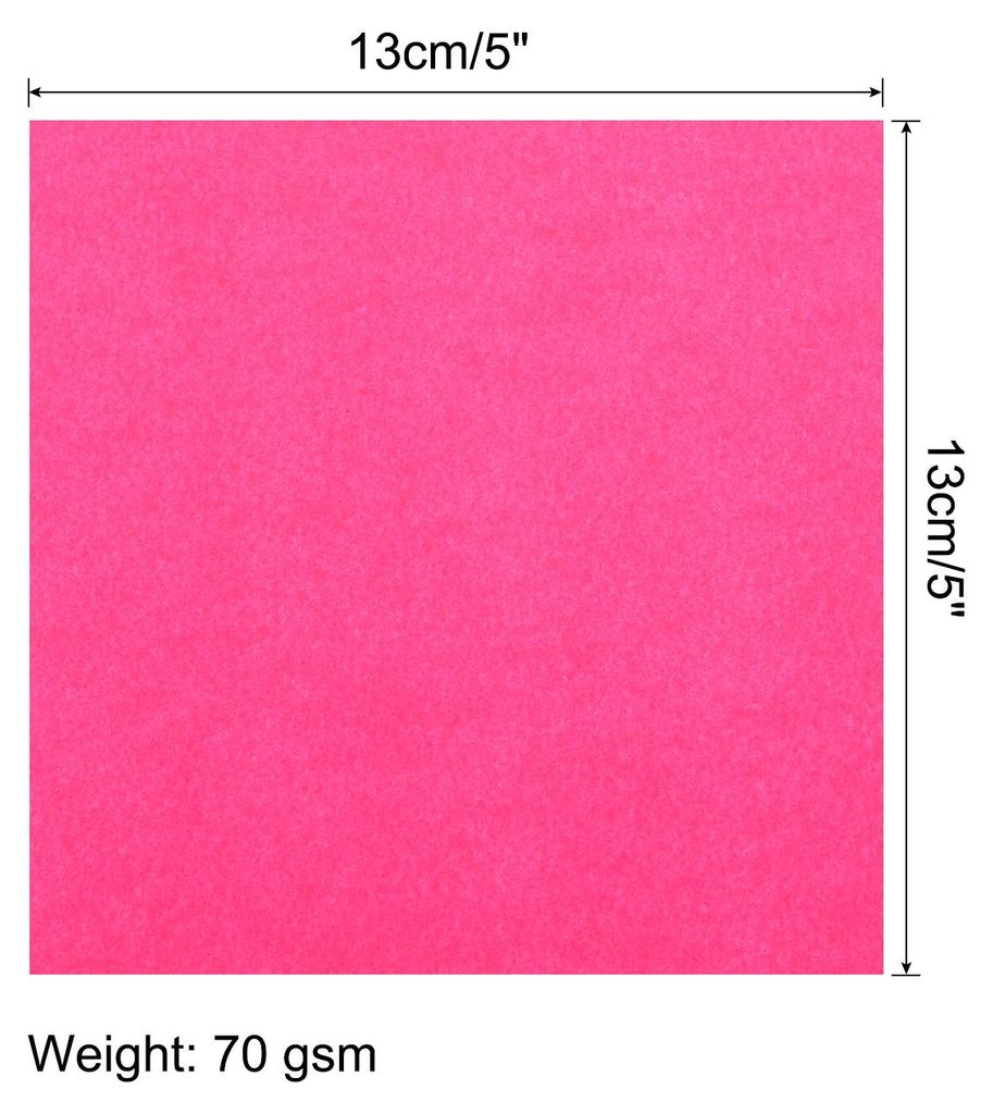 50 Blatt Origami Papier, doppelseitiges Bastelpapier fluoreszierendes Pink 13 x 13 cm Bastelpapier Set 70 g/m2, Faltpapier Quadratisch fš¹r DIY, ...