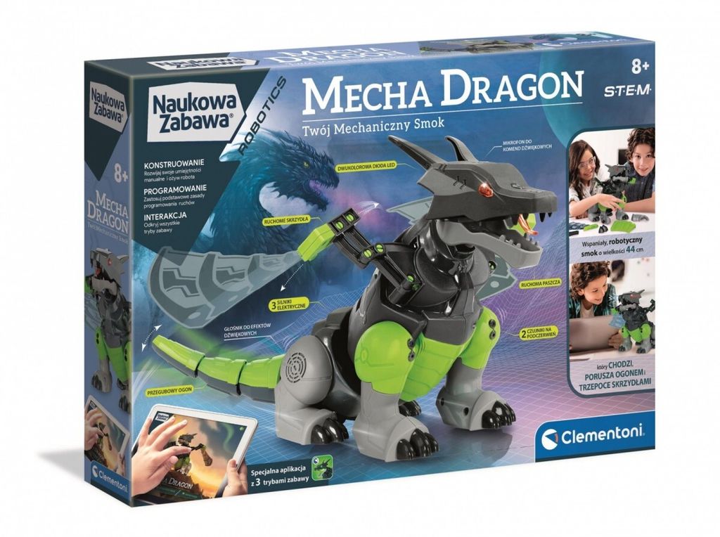 CLEMENTONI - Scienza & Gioco - Mecha Dragon, Il Tuo Drago Meccanico 19170