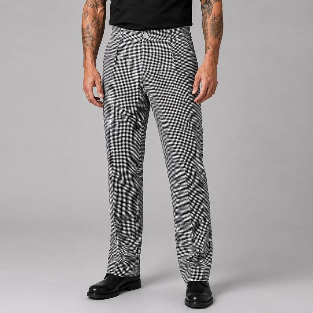Herrenhose pepita Gr. 58 : 58 : Pepita : 100% Baumwolle Produktbild 