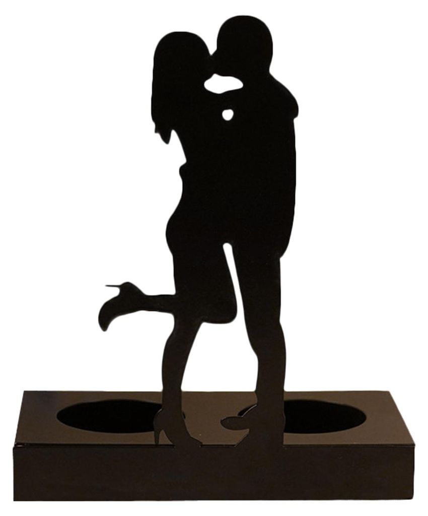 Romantischer Kerzenhalter aus Eisen, Kerzenfigur eines Paares – Geschenkidee für Paare zum Hochzeitstag