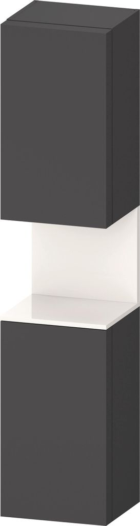Duravit Qatego Hochschrank, Türanschlag rechts, 400x360x1760mm, Nische Weiß Hochglanz, QA1346R22490010