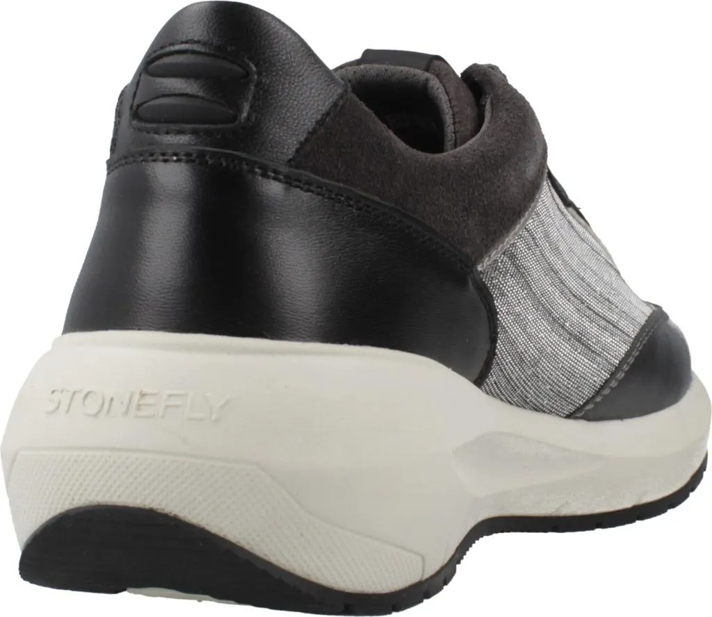 Stonefly Twins 8 Glit Laminated Gris - Baskets Mode Femme Confortables