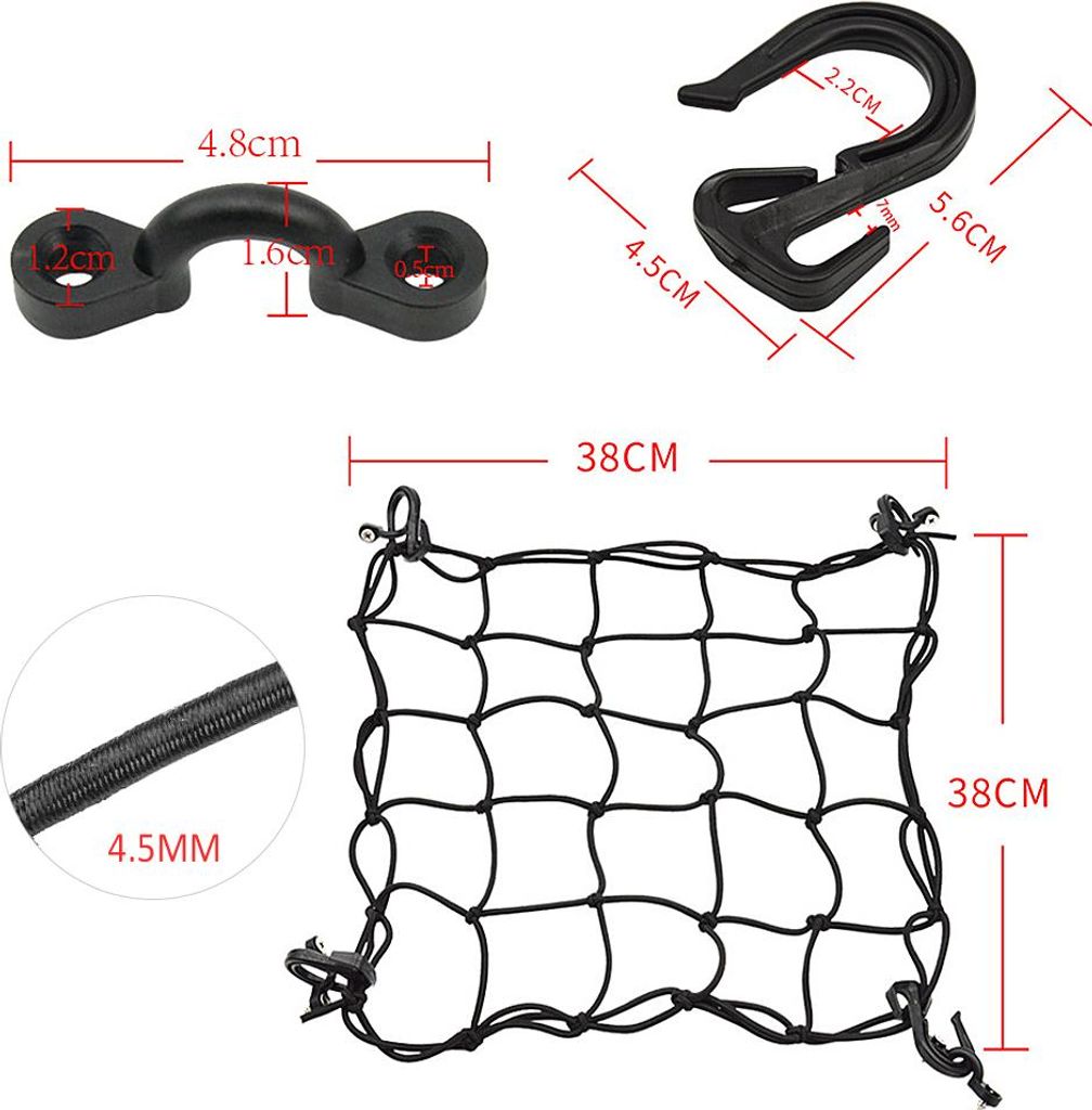 Kajak Deck Frachtnetz mit Haken Pad Eye Board Bungee für Kanu Marine Boot Zubehör