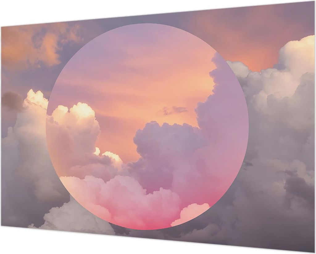 Wandtapete - Dekorative Tapete für Wohnzimmer - Tapetenfolie für Wanddekoration - 152x104 cm - Ätherische Wolken