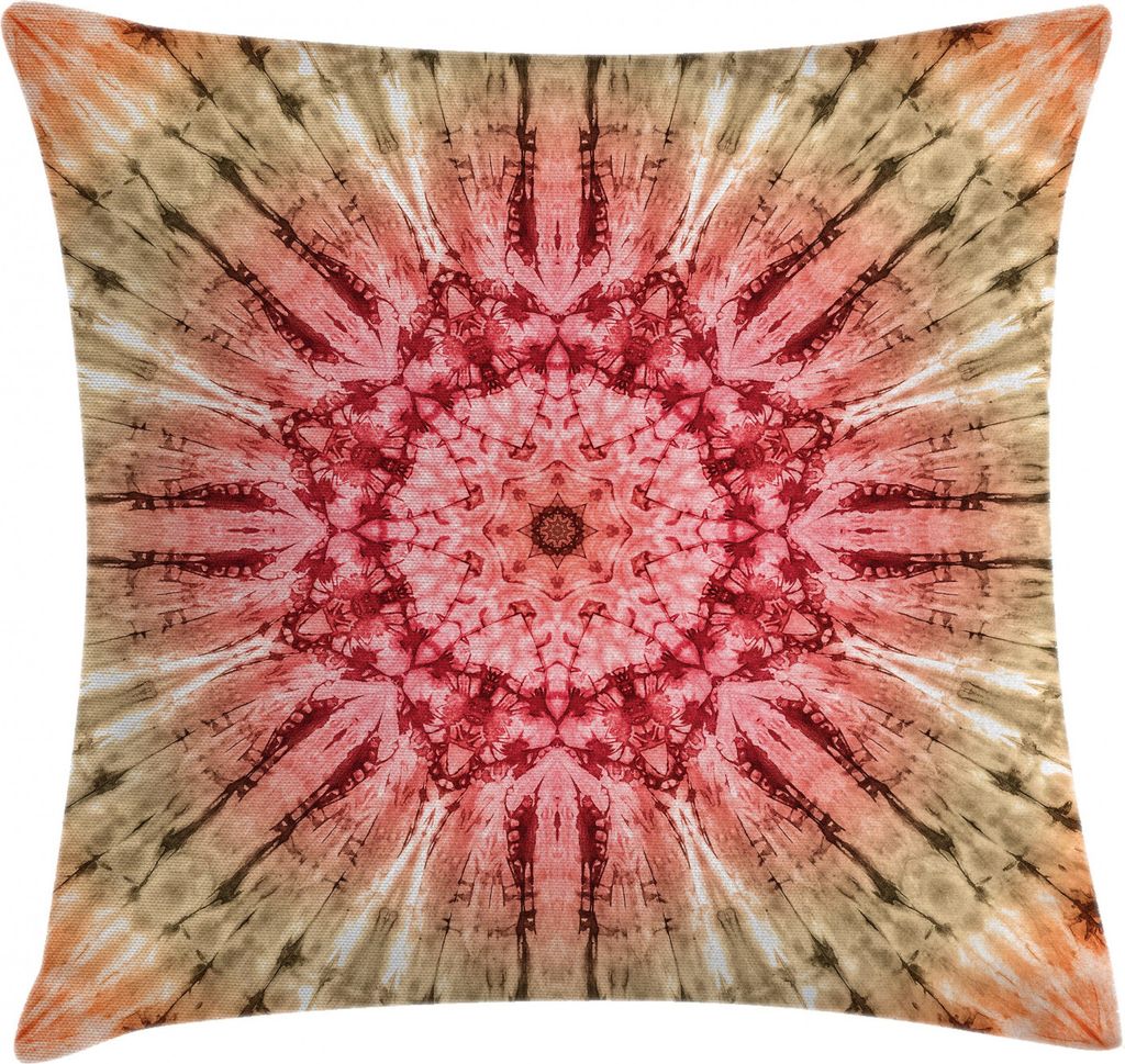 ABAKUHAUS Stoff Kissenbezug, Batik Hippie Rotbraun, Waschbar mit Reißverschluss Kissenhülle mit Farbfesten Klaren Farben Beidseitiger Druck, 40 x...