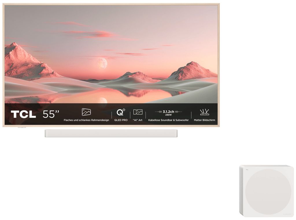 TCL 55A300 Pro, 139,7 cm (55"), 3848 x 2160 Pixel, QLED, Produktbild 