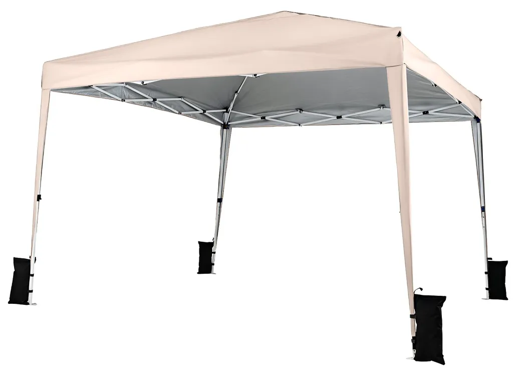 Tonnelle de jardin pliable 3x3m imperméable, barnum nomade et réglable