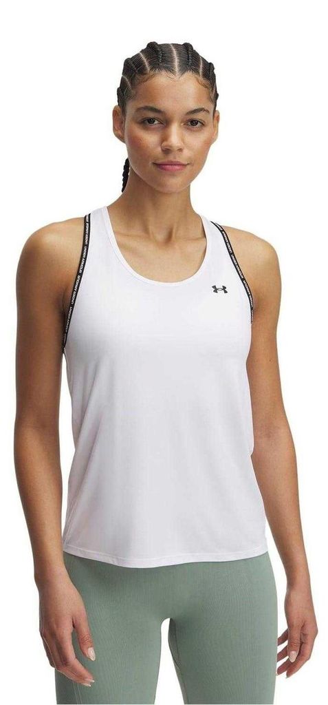 Under Armour - Ärmelloses Oberteil für Damen, 4-fache Dehnrichtung GT15831 (38 DE) (Weiß/Schwarz)