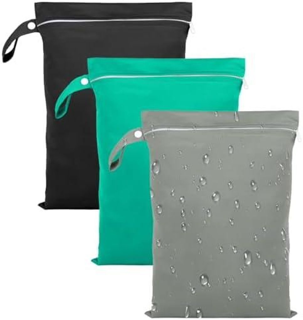 3 Stück Nasstasche, 40 x 30 cm Wäschesäcke Schwimmsachen, Produktbild 