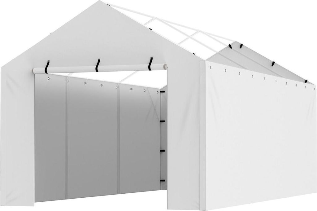 Carport-Ersatzüberdachung Seitenwand 10 x 20 ft, Garagenzelt-Abdeckplane, strapazierfähig, wasserdicht und UV-geschützt, einfache Installation m...
