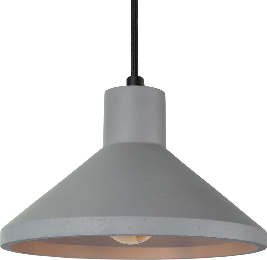 Hängelampe, E27, Lampe Für Wohnzimmer Esszimmer Küche, Höhenverstellbar Farbe Beton-Grau