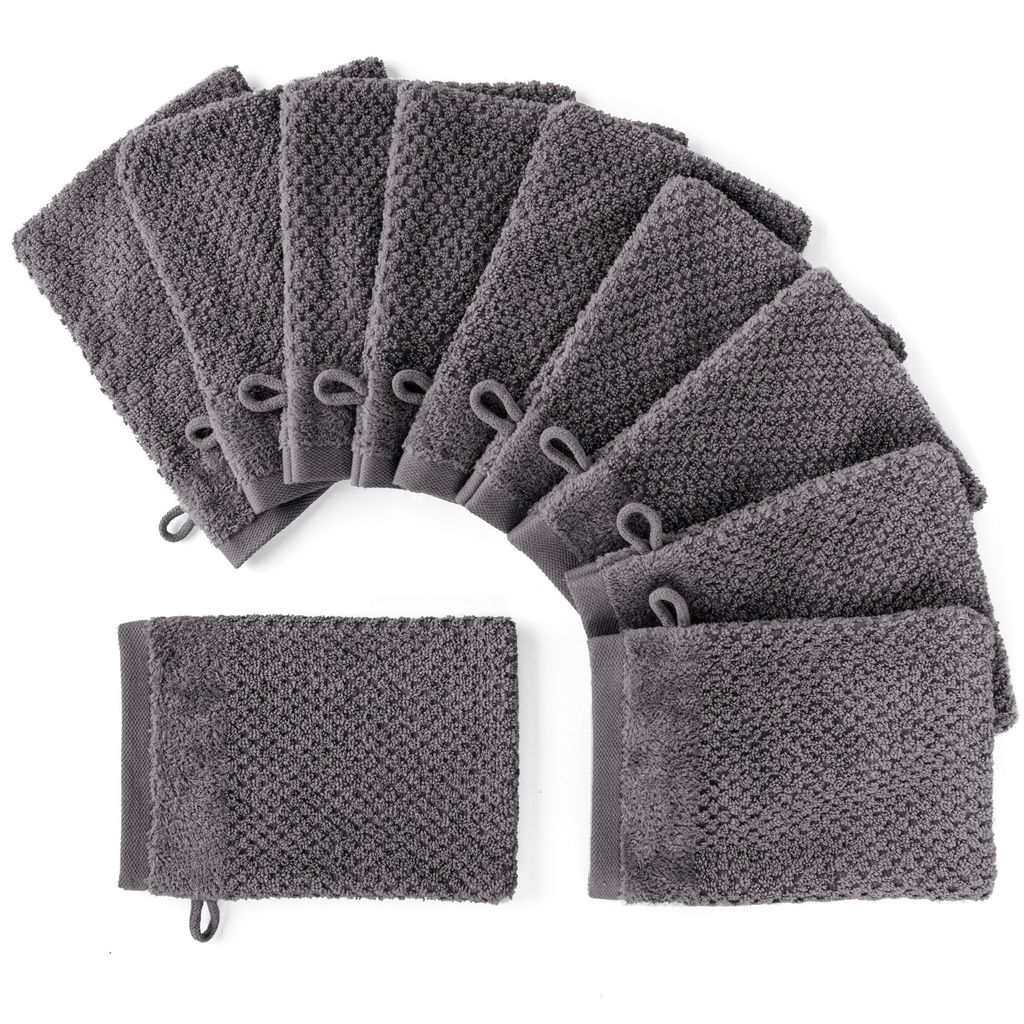Pure Label 10-TLG Waschhandschuh Waschlappen Set mit Produktbild 