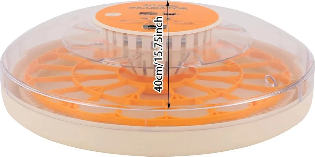 Cofano per uova, giratore automatico per uova, fonte luminosa a LED, arancione chiaro, spina UE